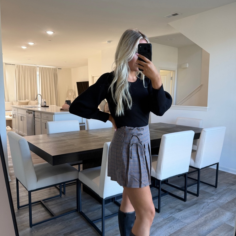 Plaid Pleated Skort tie mini - Picture 3 of 3